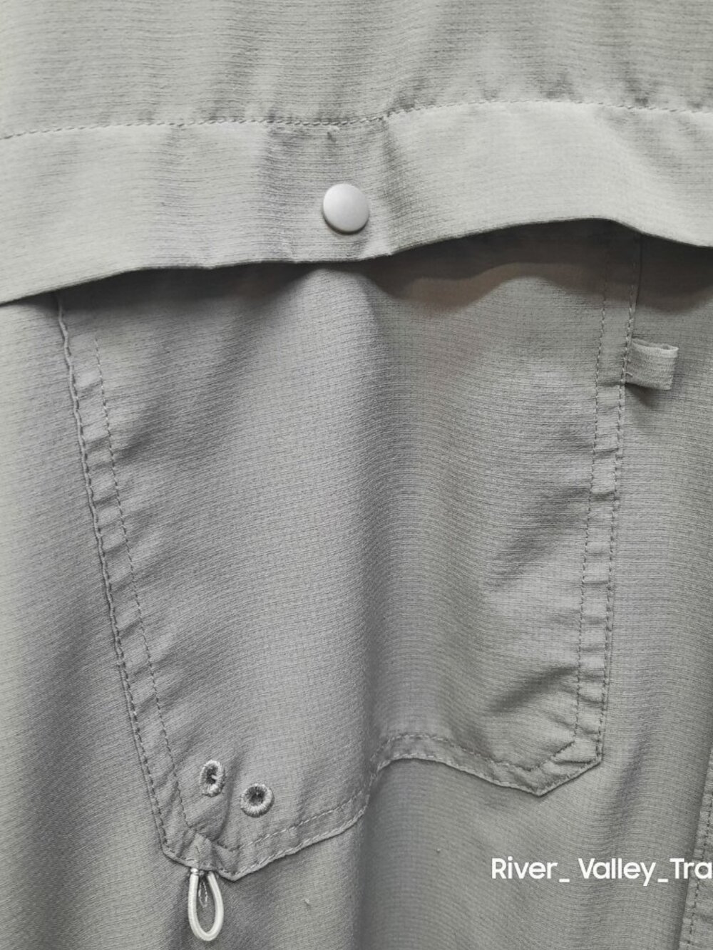 Realtree Fishing Shirt Mens XL Gargoyle Gray Short Sleeve Performance Button Up - Picture 8 of 12